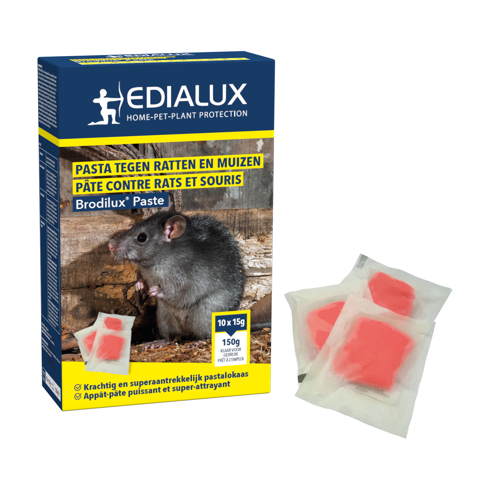 Appâts empoisonnés pour souris et rats - 150 gr